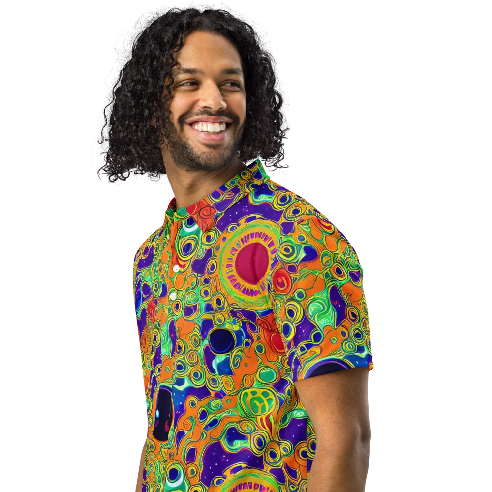 Infinite Tangle on Men's Slim Fit Polo Shirt — Left Front