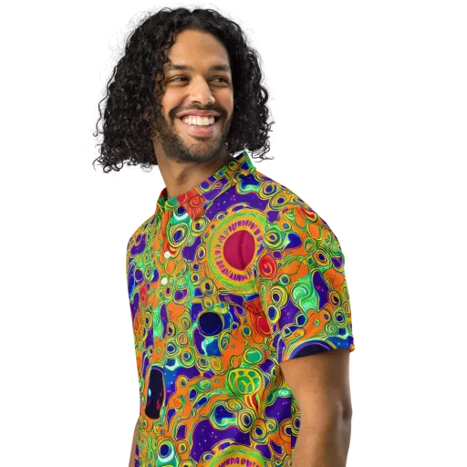 Infinite Tangle on a Men's Slim Fit Polo Shirt