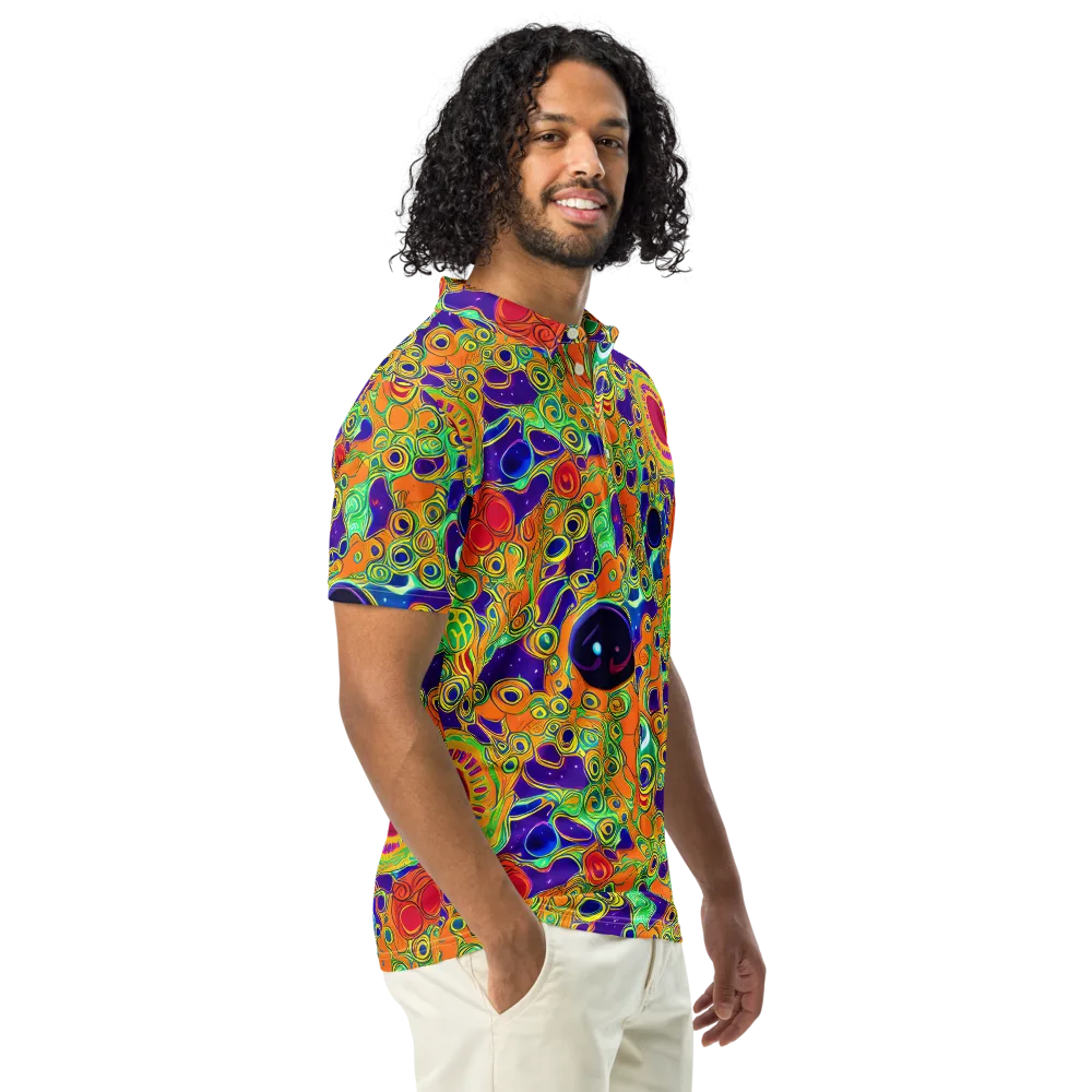 Infinite Tangle on Men's Slim Fit Polo Shirt — Right Front