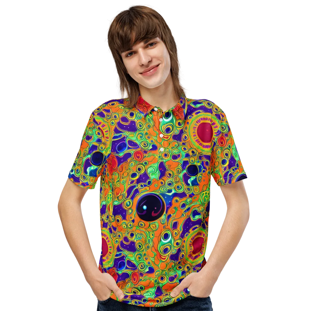 Infinite Tangle on Men's Slim Fit Polo Shirt — Front