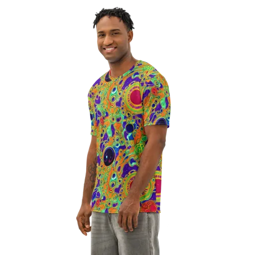 Infinite Tangle on a Men's Cotton Crew Neck T-Shirt