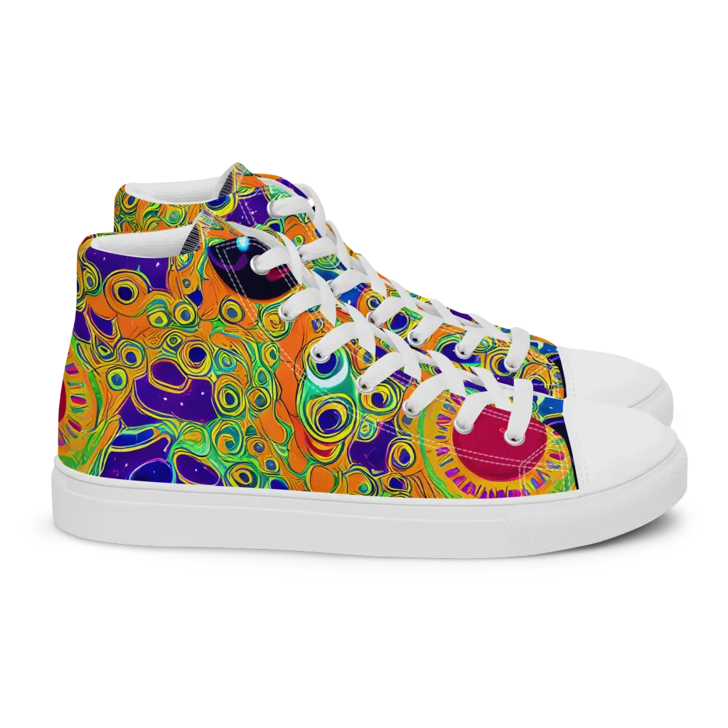 Infinite Tangle on Women's High Top Canvas Shoes — Right