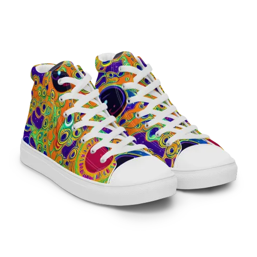 Infinite Tangle on a Women's High Top Canvas Shoes