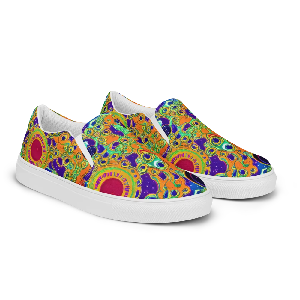 Infinite Tangle on Men's Slip-On Canvas Shoes — Right Front