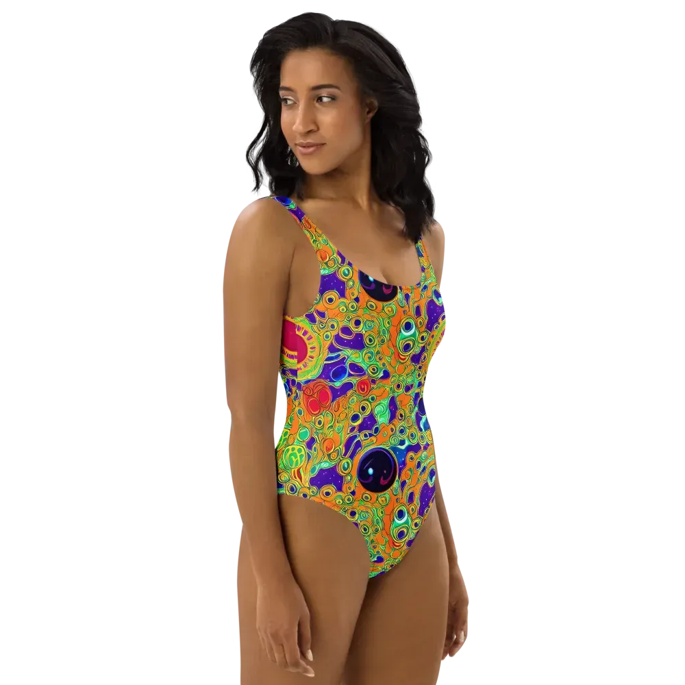 Infinite Tangle on One-Piece Swimsuit — Right