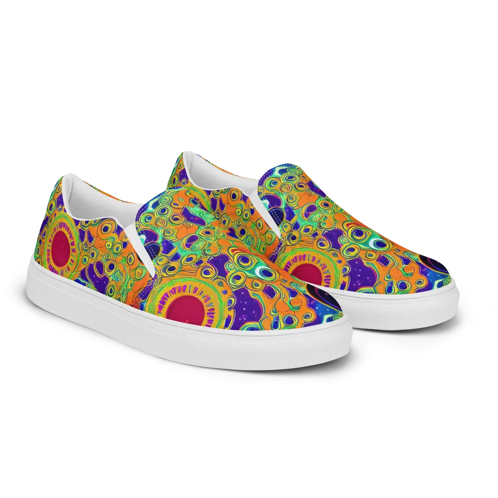 Infinite Tangle on Women's Slip-On Canvas Shoes — Right Front