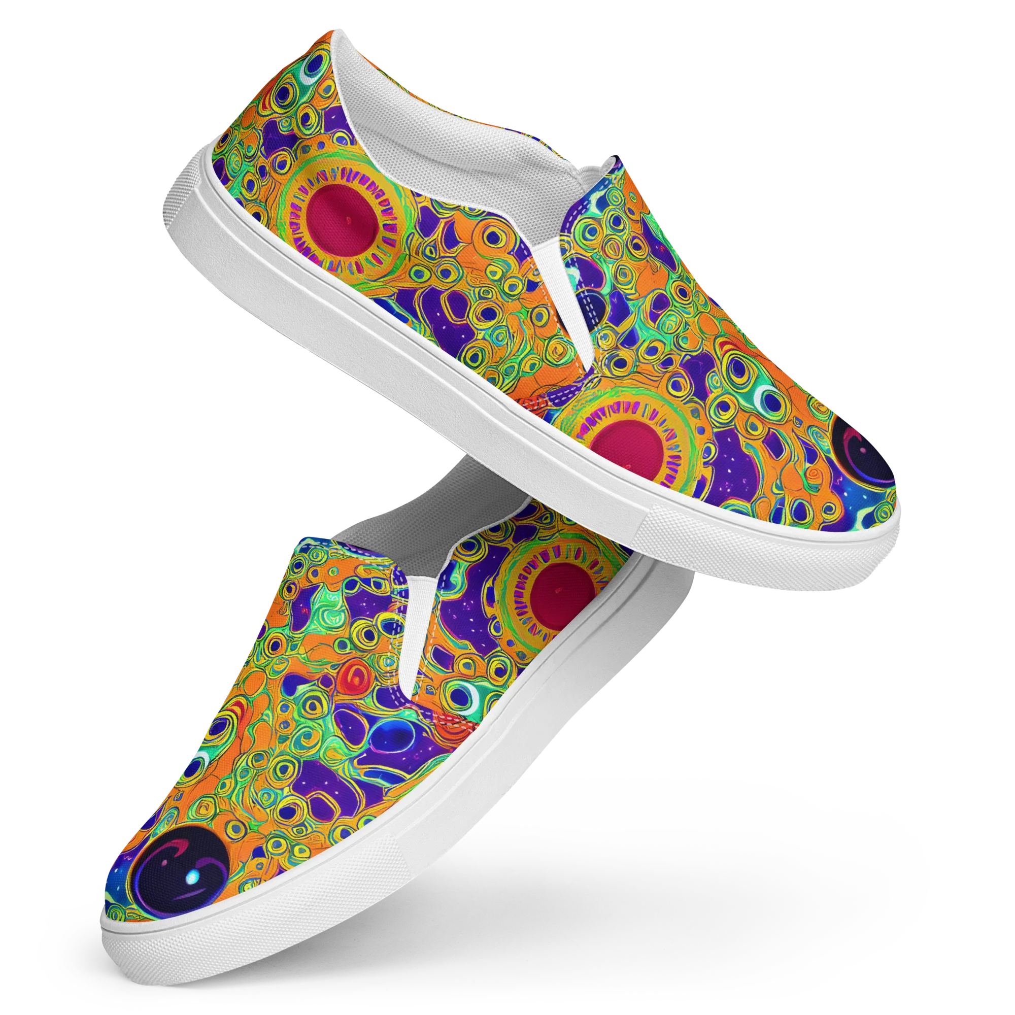 Infinite Tangle on Women's Slip-On Canvas Shoes — Front