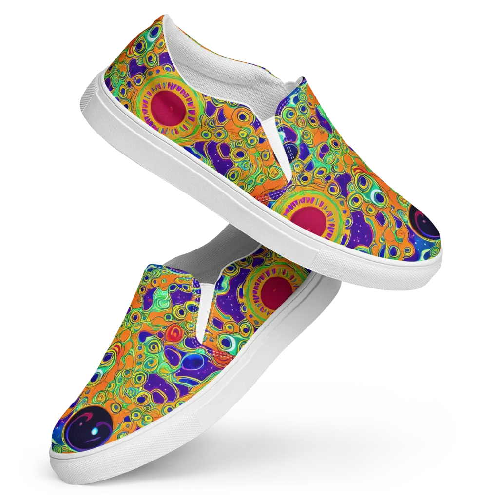Infinite Tangle on Women's Slip-On Canvas Shoes — Front