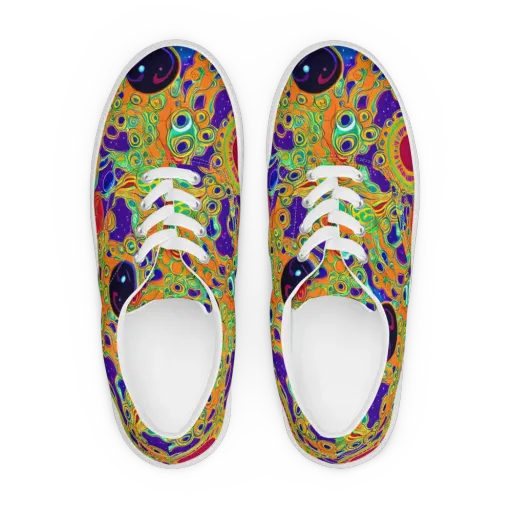 Infinite Tangle on a Men's Lace-Up Canvas Shoes