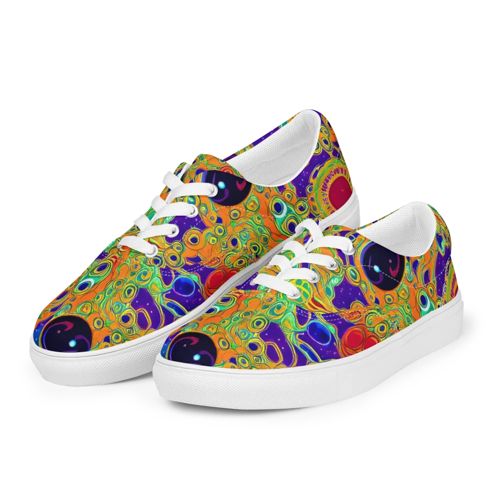 Infinite Tangle on Men's Lace-Up Canvas Shoes — Left Front