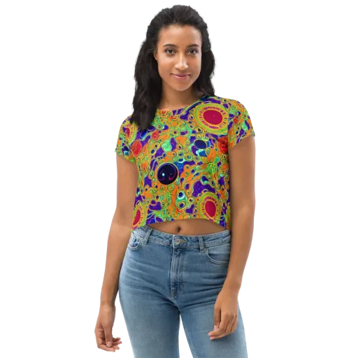 Infinite Tangle on a Crop Tee