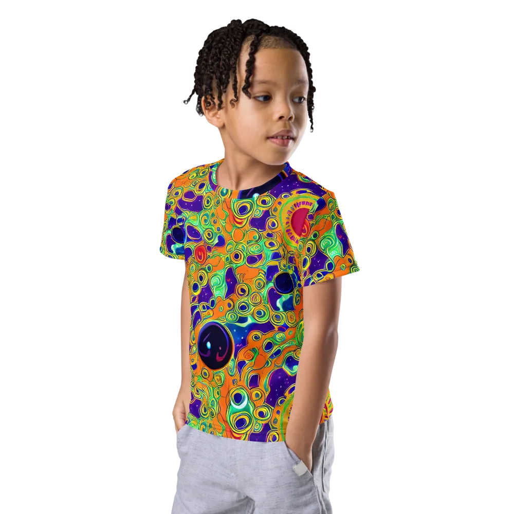 Infinite Tangle on Kids Crew Neck T-Shirt — Left Front