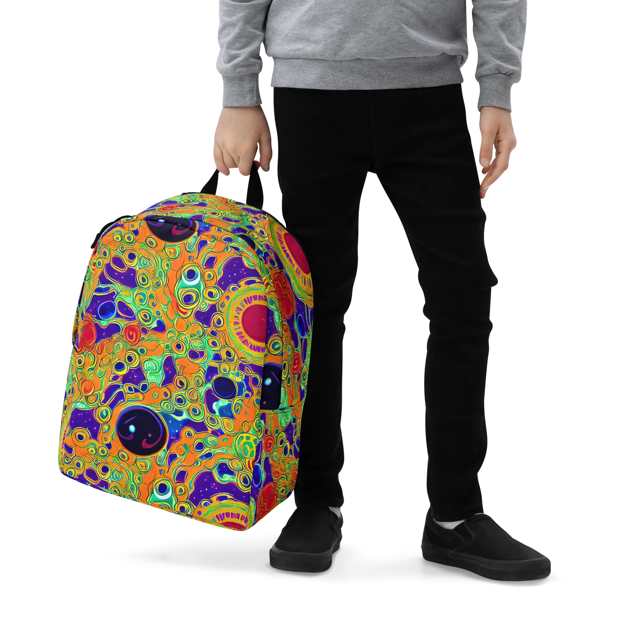 Infinite Tangle on Minimalist Backpack — Zoomed-in