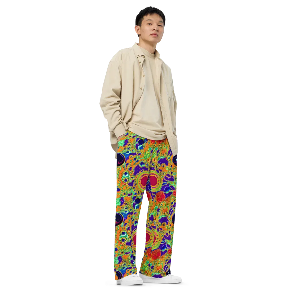 Infinite Tangle on Wide-Leg Pants — Right Front