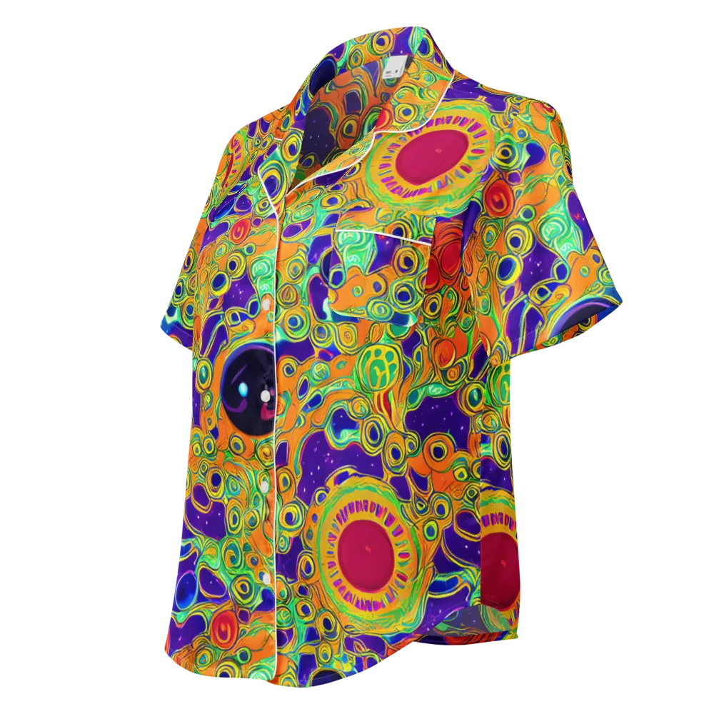 Infinite Tangle on Women's Short Sleeve Pajama Top — Left Front