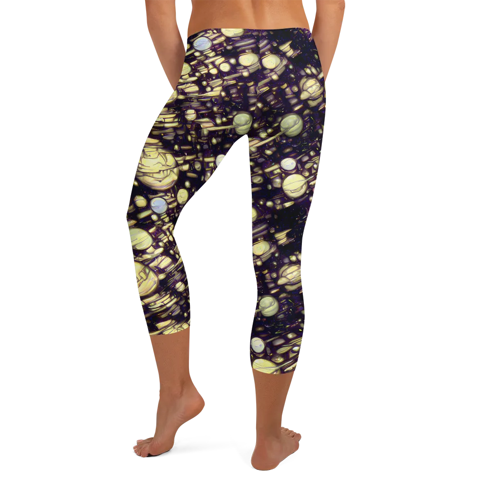 Lunar Electric on Capri Leggings — Back