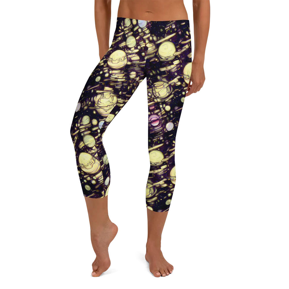 Lunar Electric on Capri Leggings — Front