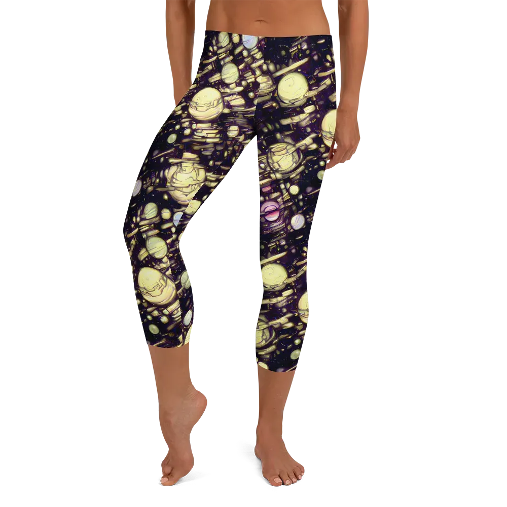 Lunar Electric on Capri Leggings — Front