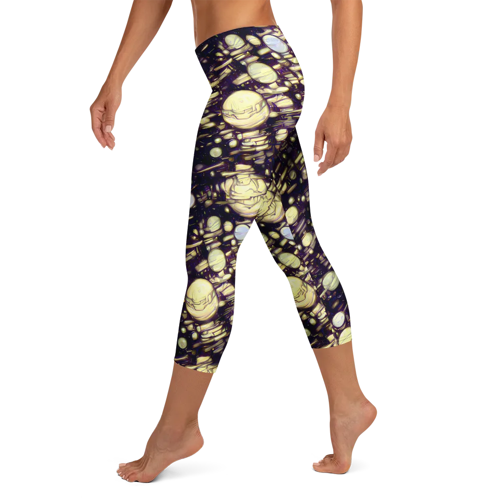 Lunar Electric on Capri Leggings — Left