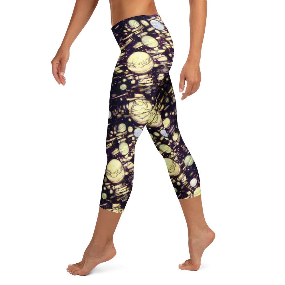 Lunar Electric on Capri Leggings — Left