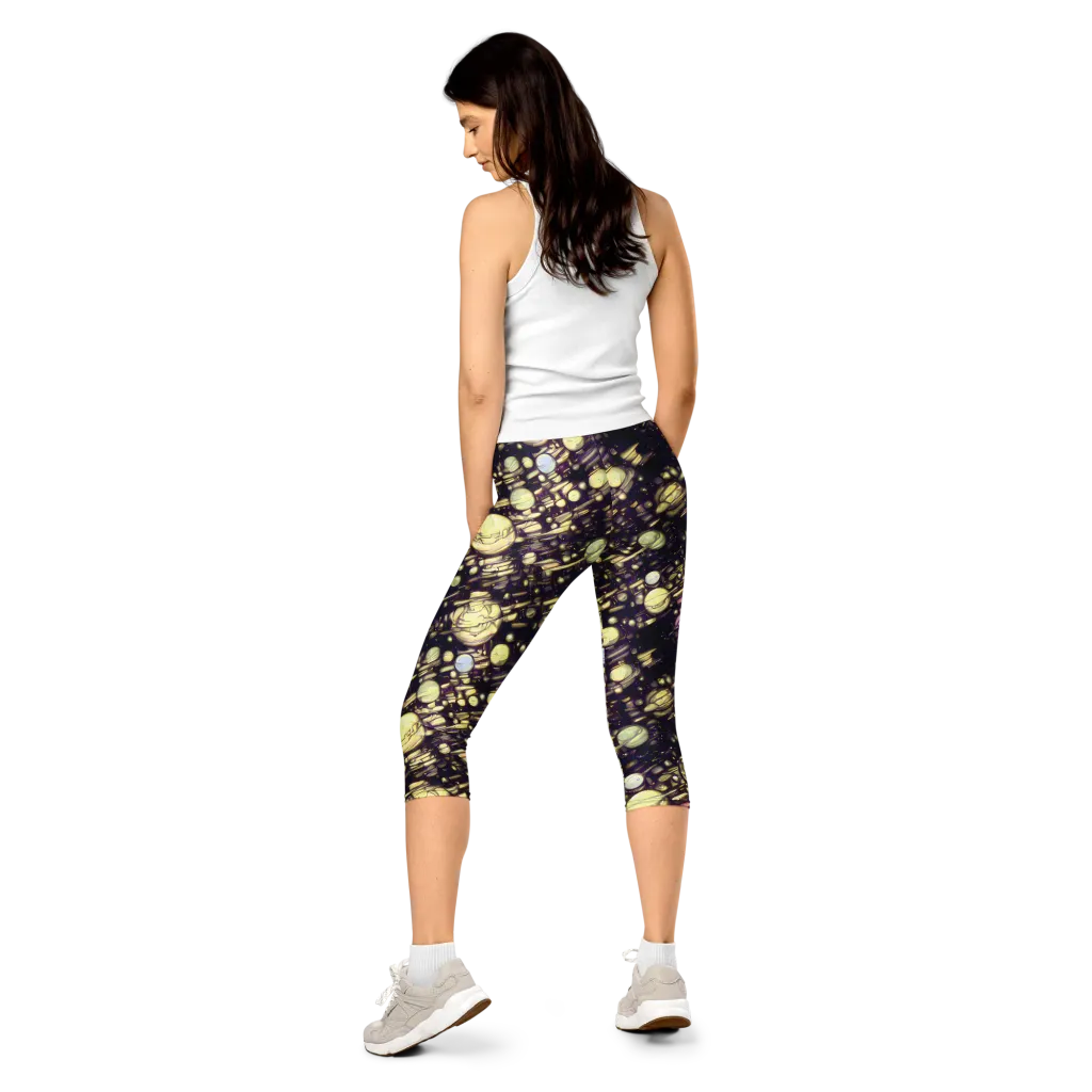 Lunar Electric on Capri Leggings — Back