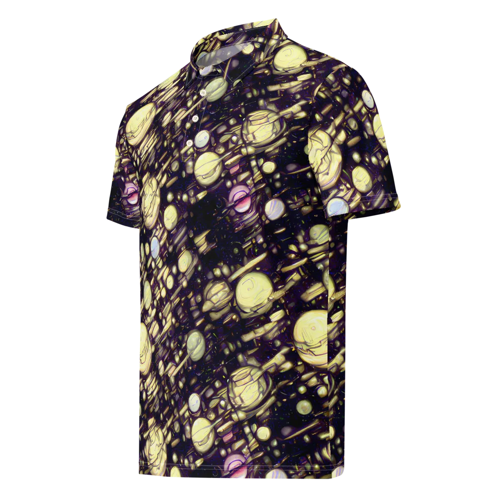 Lunar Electric on Men's Slim Fit Polo Shirt — Left Front