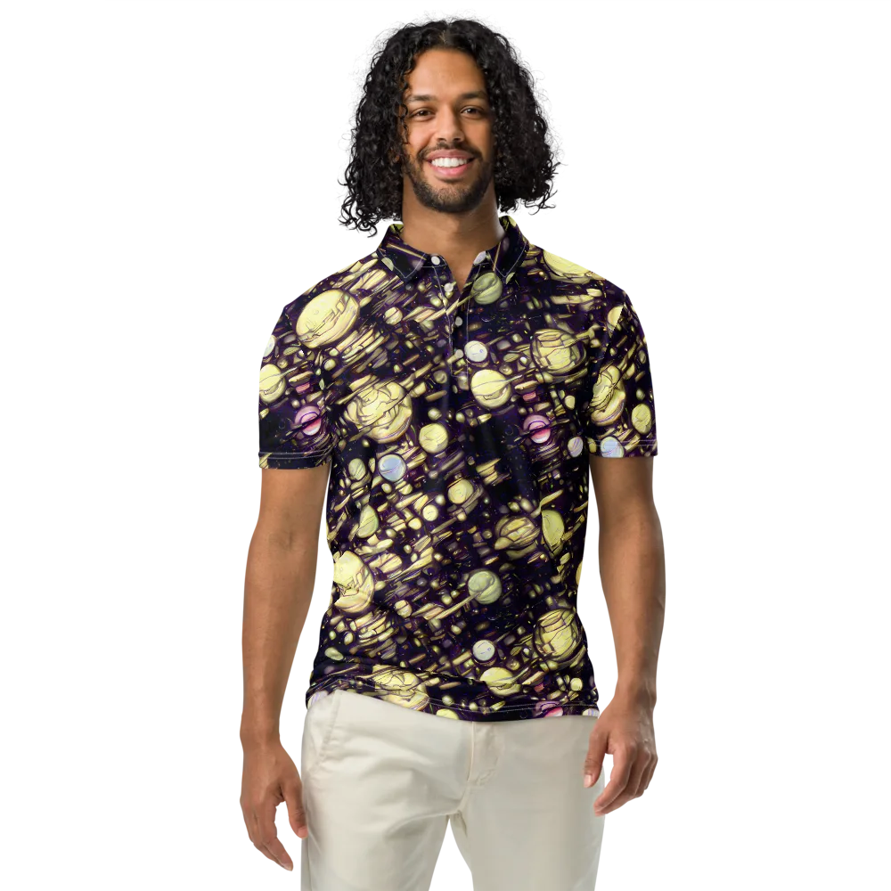 Lunar Electric on Men's Slim Fit Polo Shirt — Front