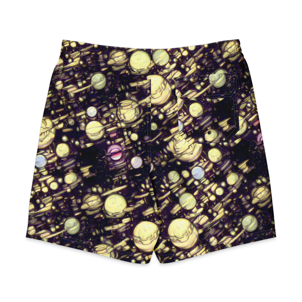 Lunar Electric on Men's Board Shorts — Back