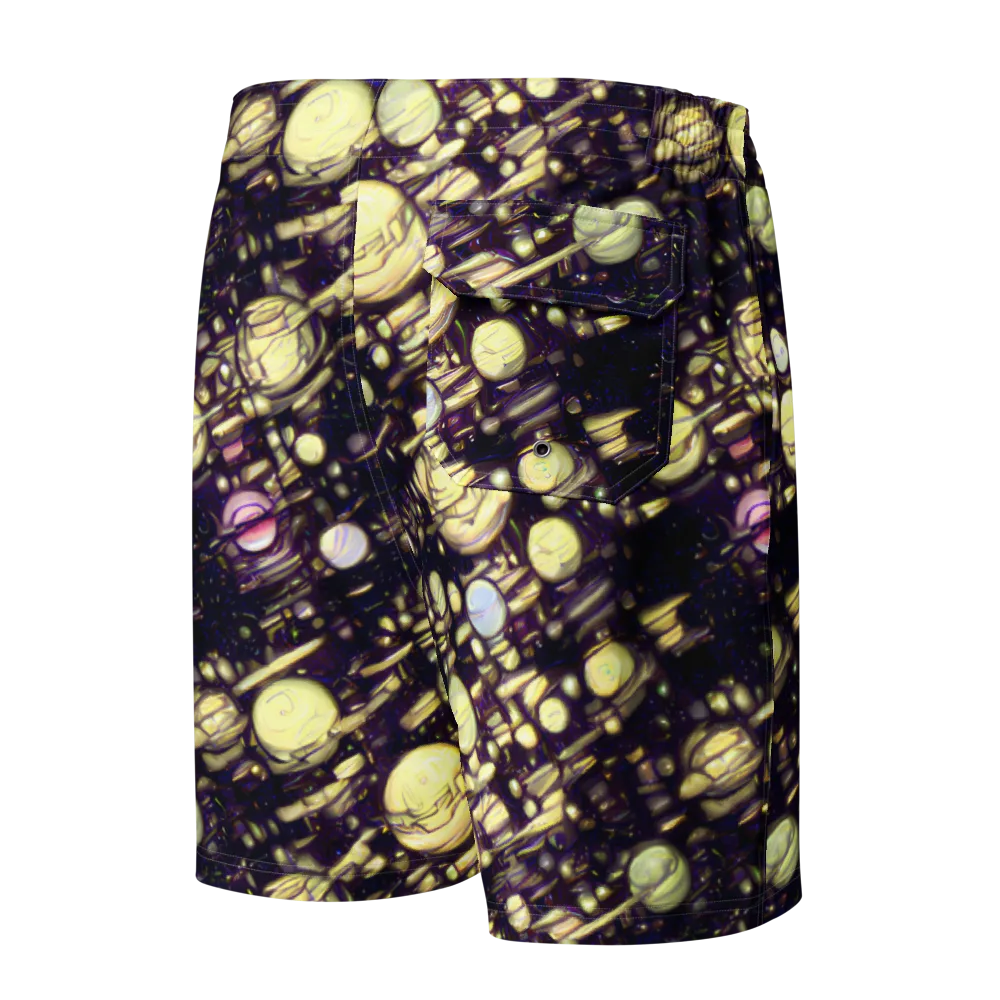 Lunar Electric on Men's Board Shorts — Back