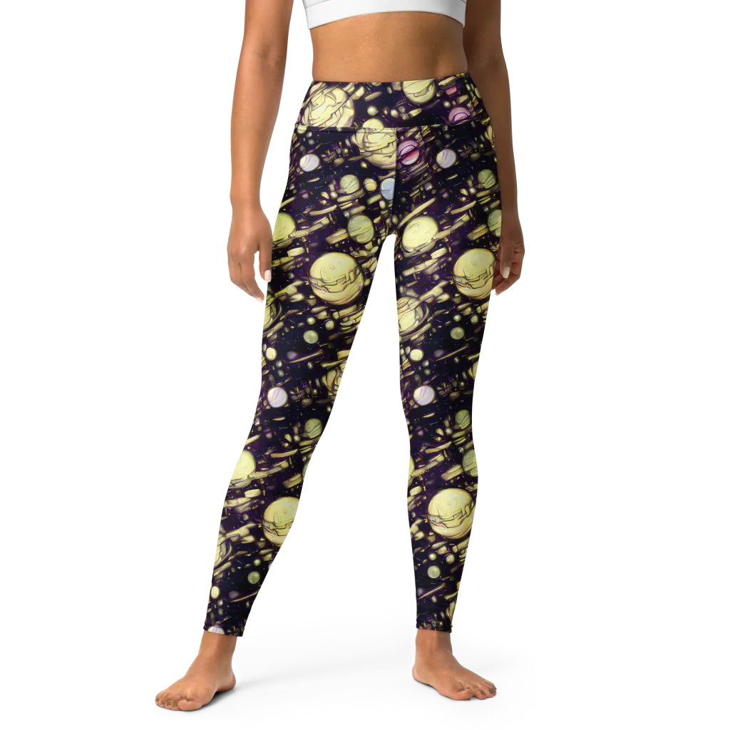 Lunar Electric on Yoga Leggings — Front