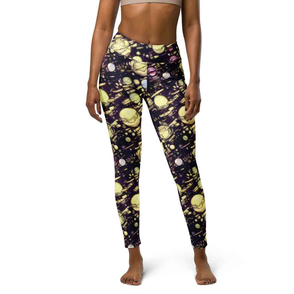 Lunar Electric on Yoga Leggings — Front
