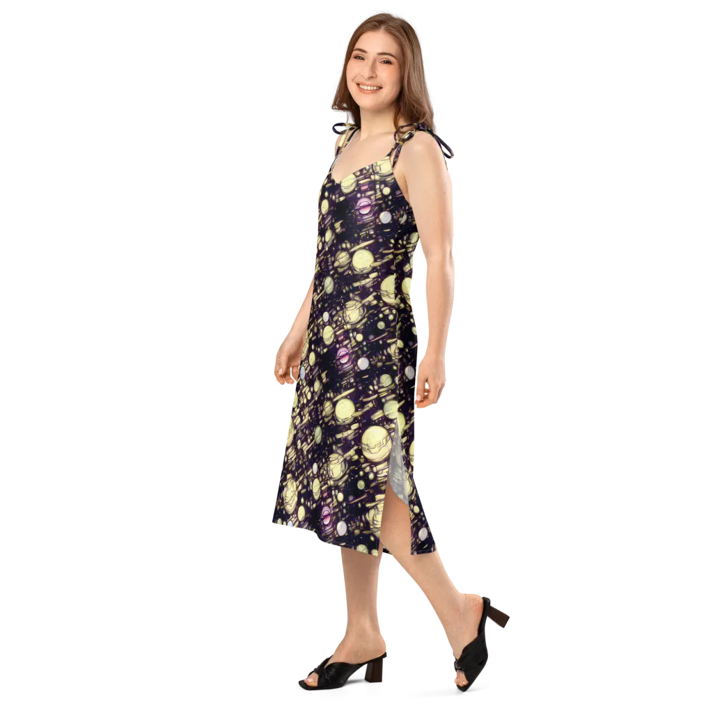 Lunar Electric on Slip Dress — Left Front