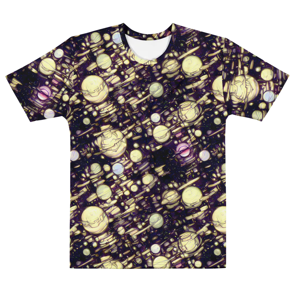 Lunar Electric on Men's Cotton Crew Neck T-Shirt — Front