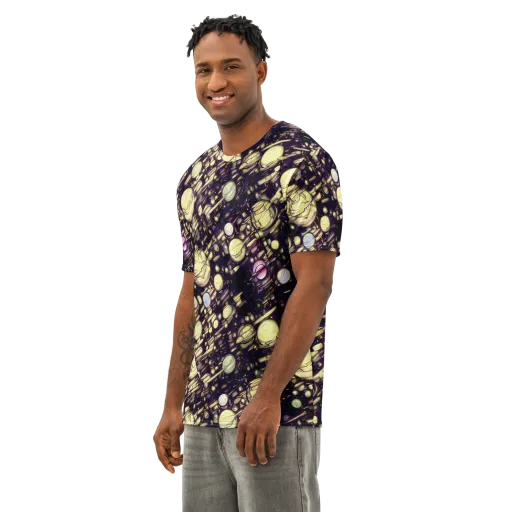 Lunar Electric on a Men's Cotton Crew Neck T-Shirt