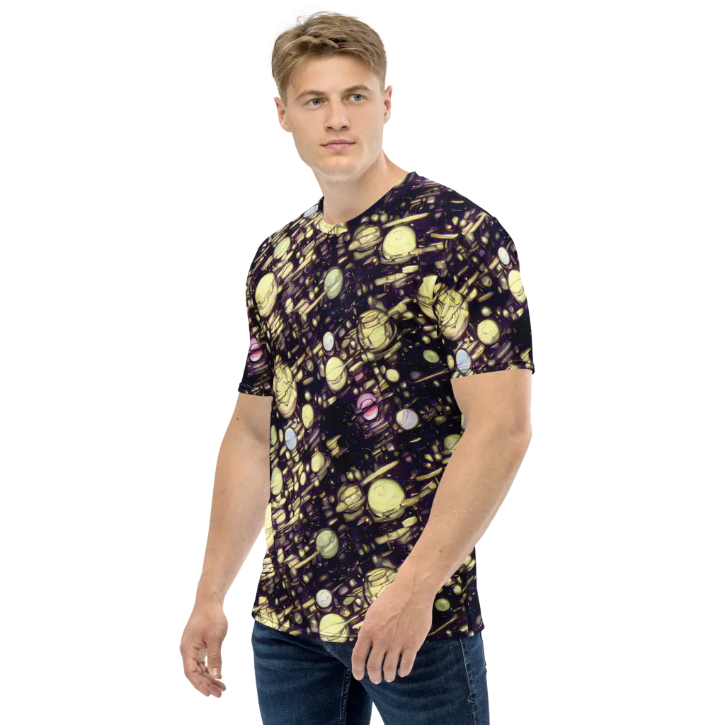 Lunar Electric on Men's Crew Neck T-Shirt — Left