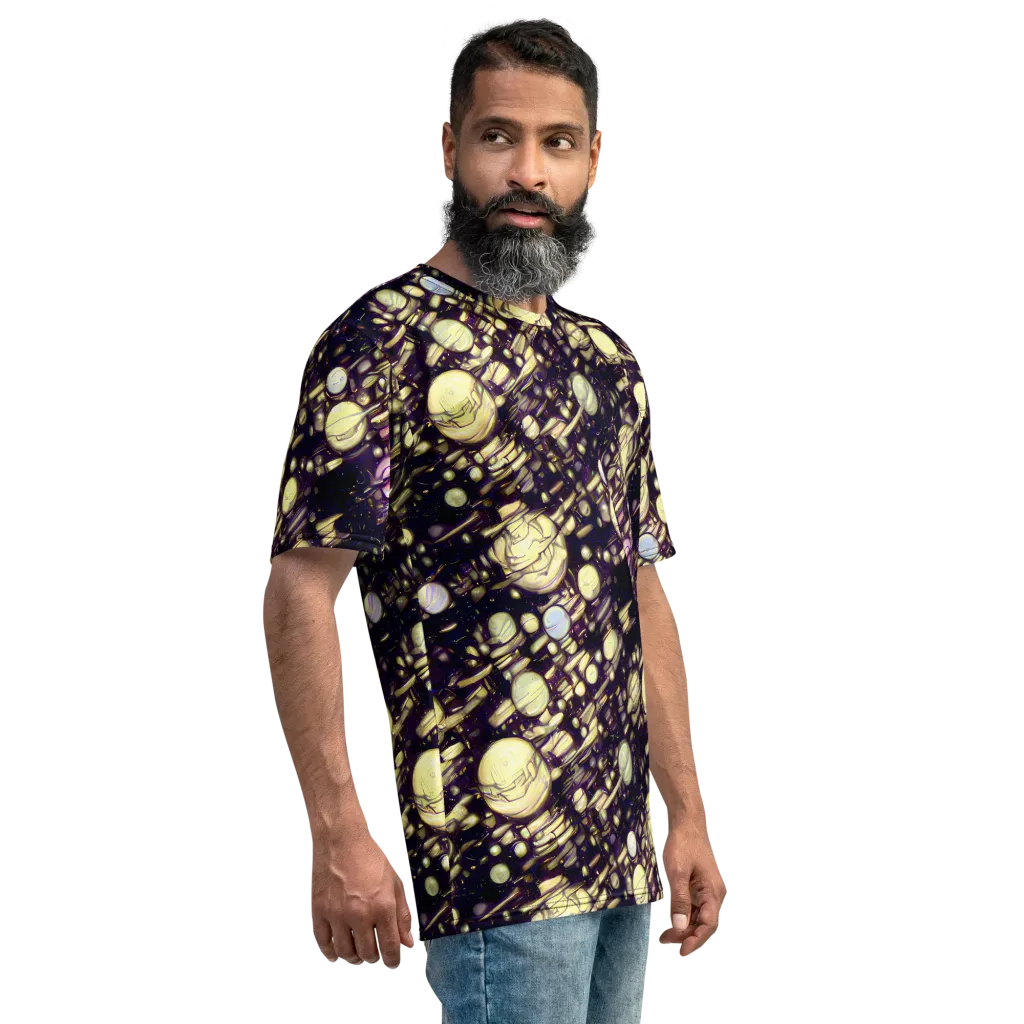 Lunar Electric on Men's Crew Neck T-Shirt — Right