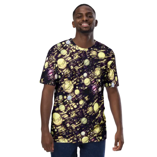 Lunar Electric on a Men's Crew Neck T-Shirt