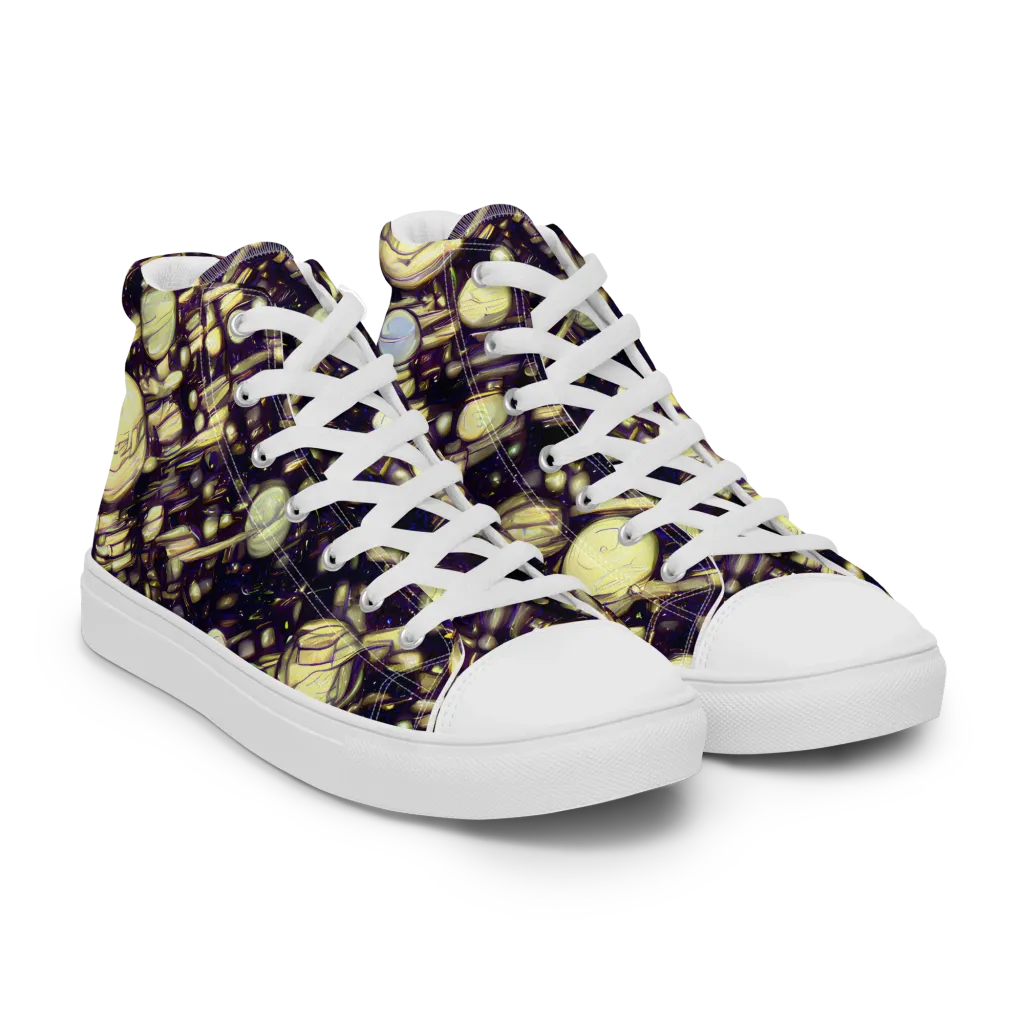 Lunar Electric on Men's High Top Canvas Shoes — Right Front