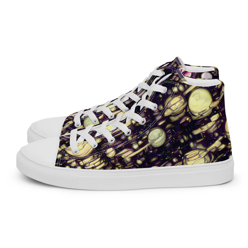 Lunar Electric on Men's High Top Canvas Shoes — Left