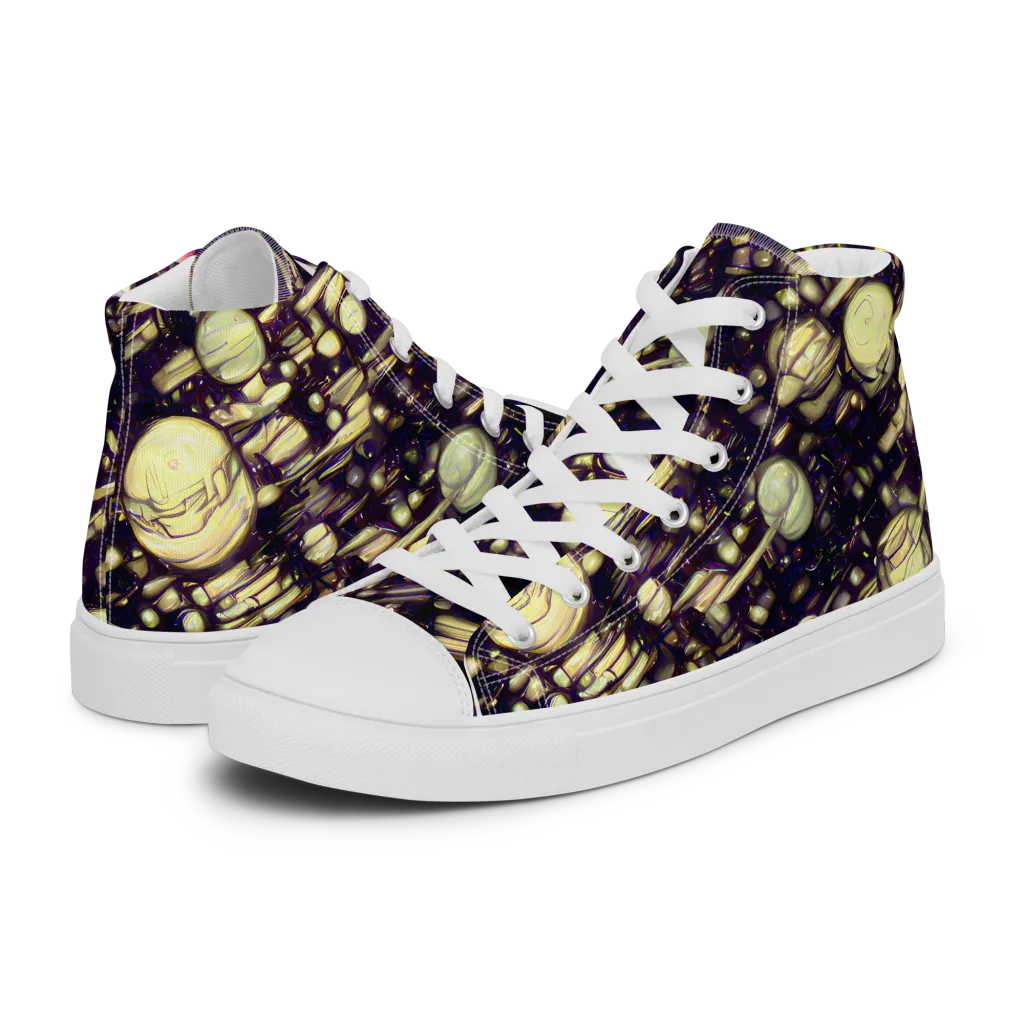 Lunar Electric on Men's High Top Canvas Shoes — Left