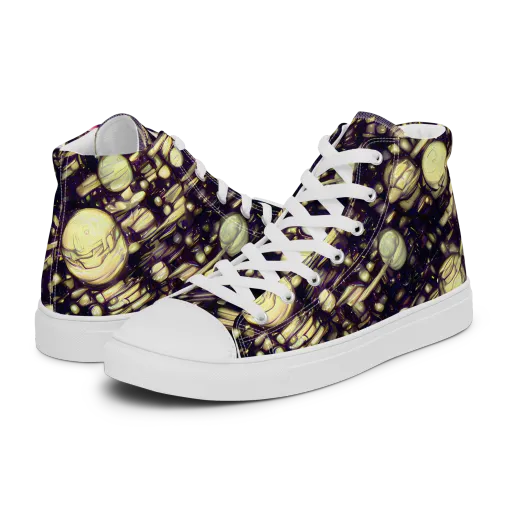 Lunar Electric on a Men's High Top Canvas Shoes