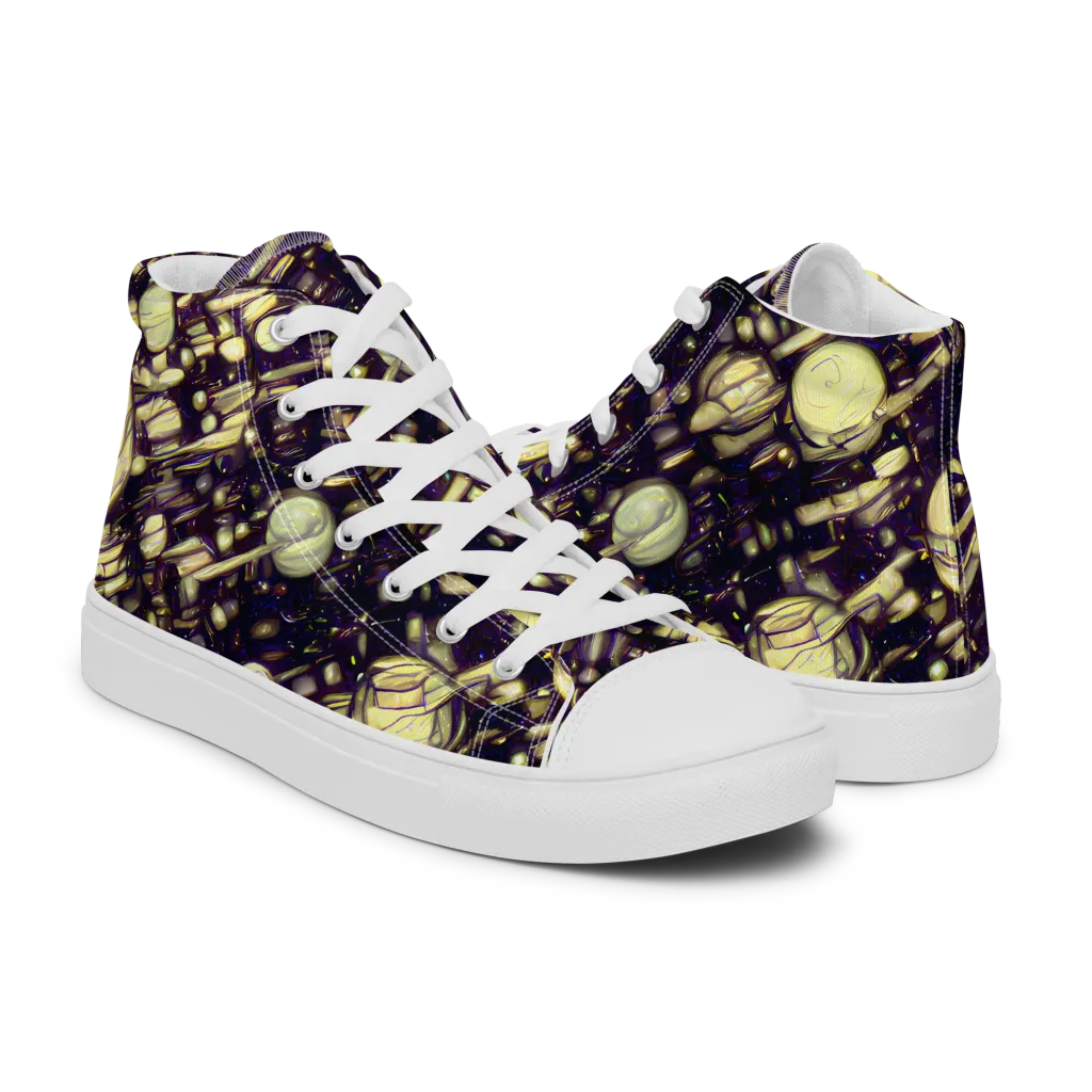 Lunar Electric on Men's High Top Canvas Shoes — Right