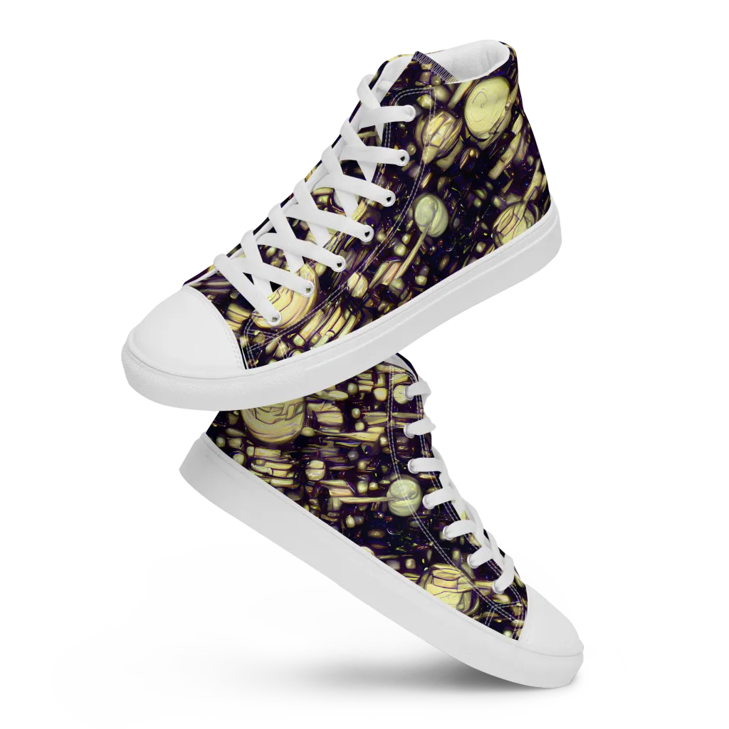 Lunar Electric on Men's High Top Canvas Shoes — Front