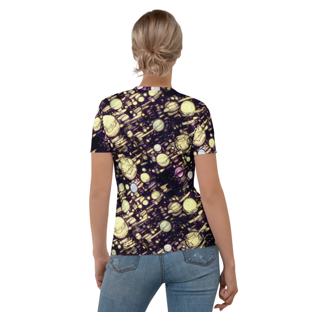 Lunar Electric on Women's Crew Neck T-Shirt — Back