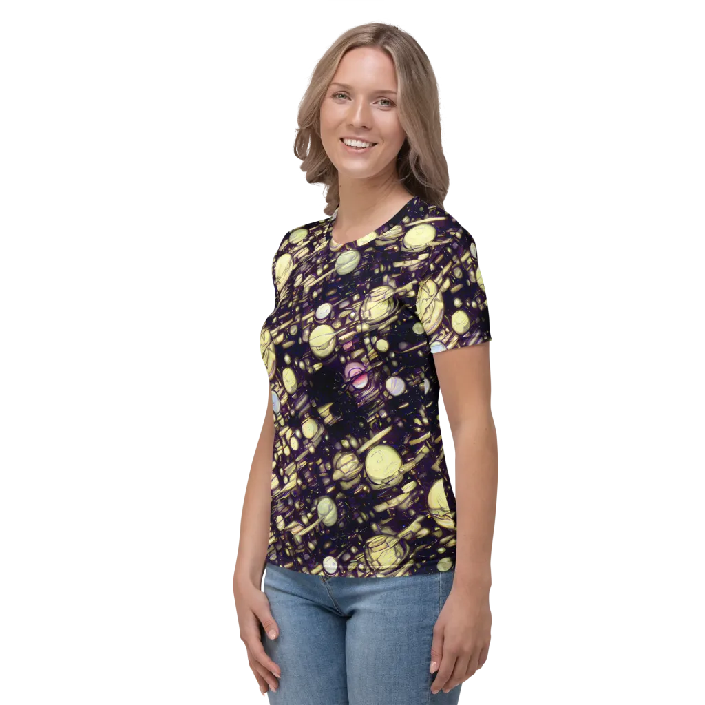 Lunar Electric on Women's Crew Neck T-Shirt — Left