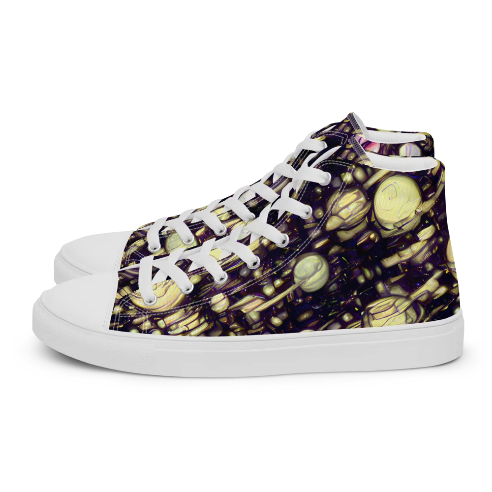 Lunar Electric on Women's High Top Canvas Shoes — Left