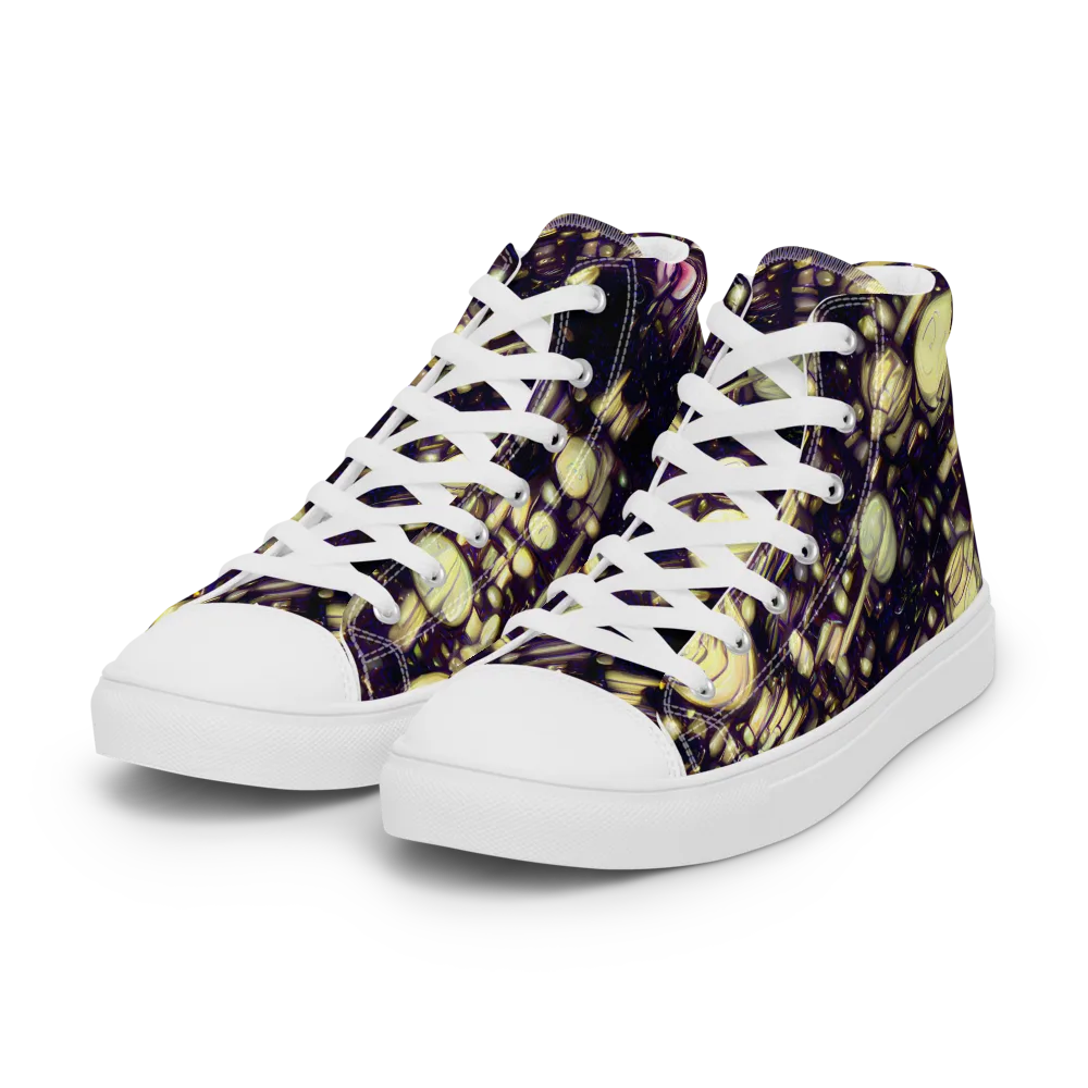 Lunar Electric on Women's High Top Canvas Shoes — Left Front