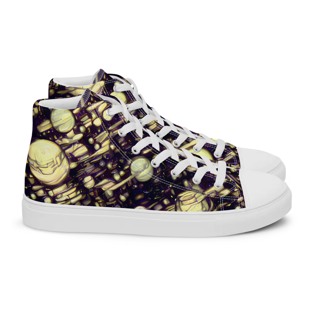 Lunar Electric on Women's High Top Canvas Shoes — Right