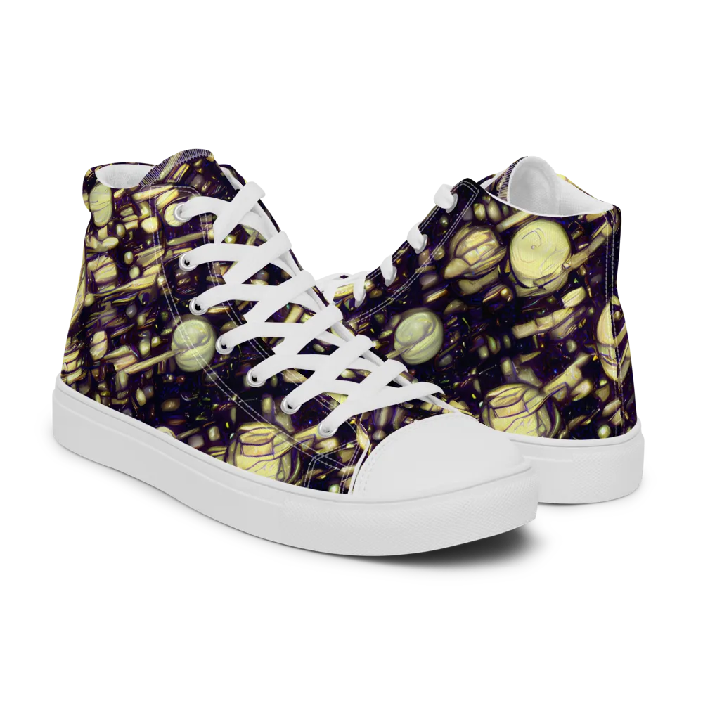 Lunar Electric on Women's High Top Canvas Shoes — Right