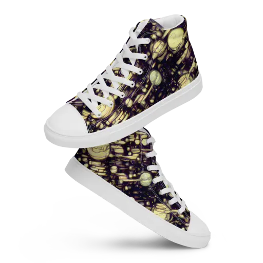 Lunar Electric on a Women's High Top Canvas Shoes